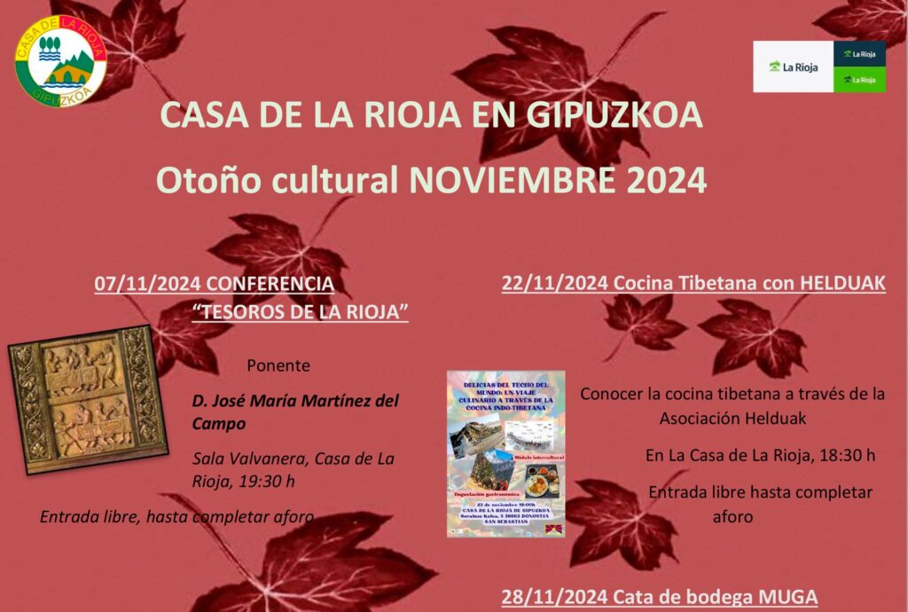 Otoño Cultural en la Casa de La Rioja en Gipuzkoa